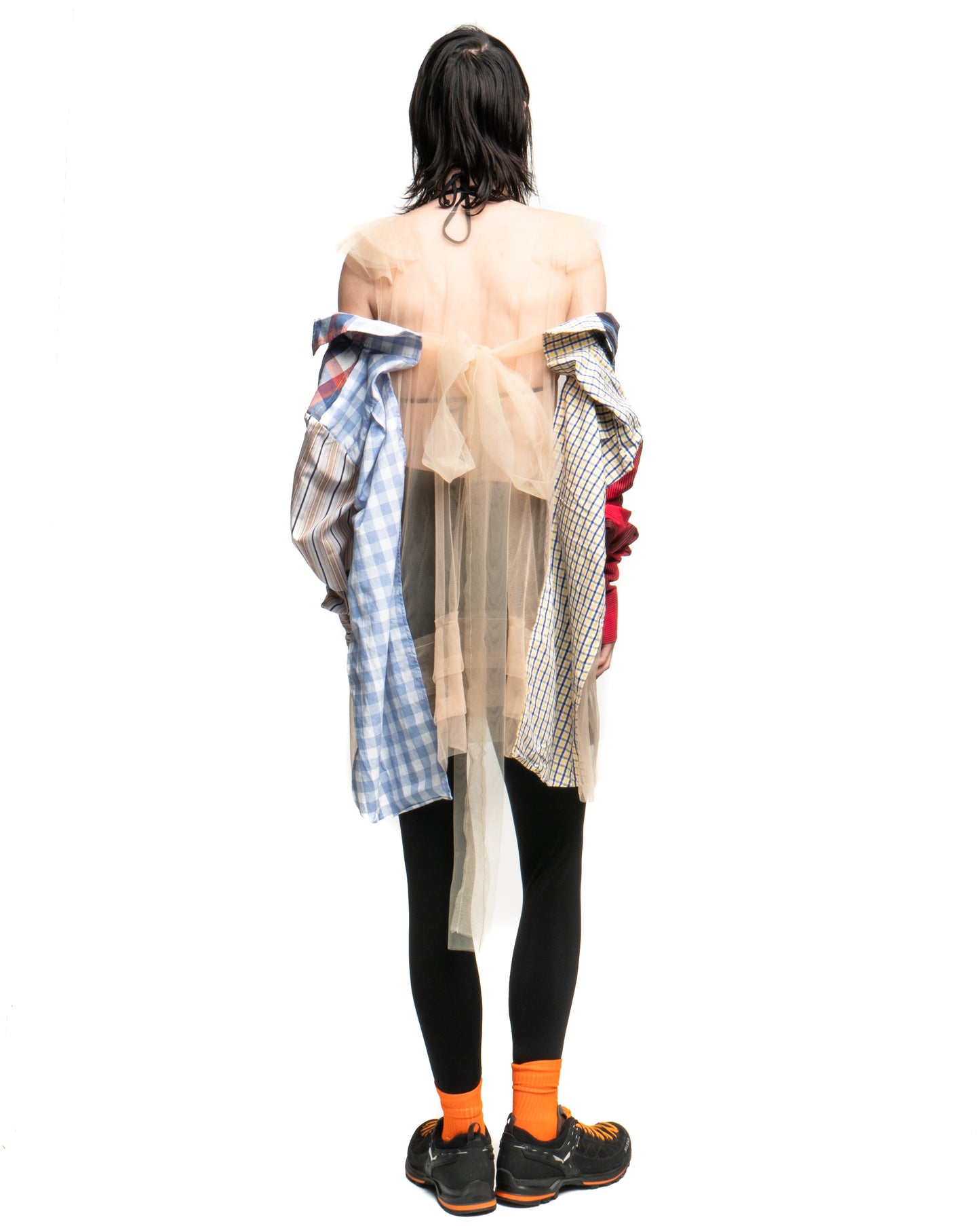 Tulle Shirt with Ties