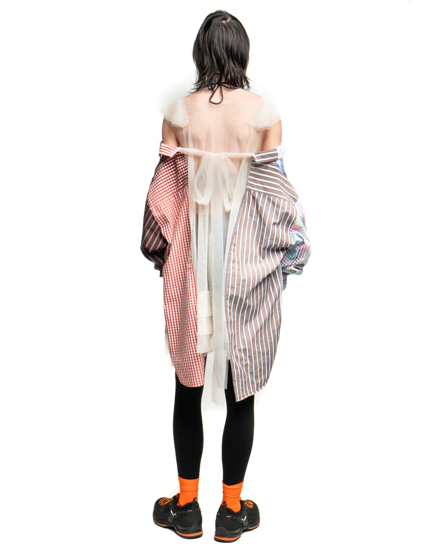 Tulle Shirt with Ties