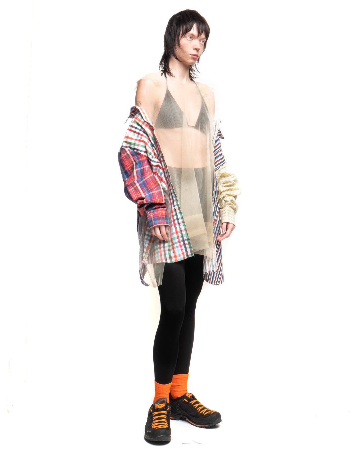 Tulle Shirt with Ties