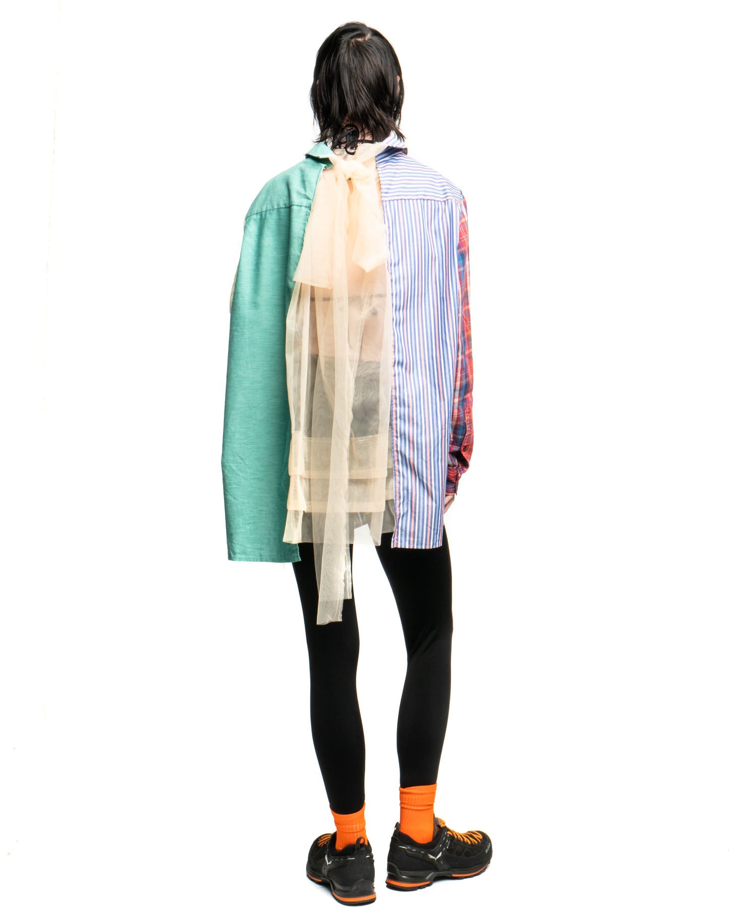 Tulle Shirt with Ties