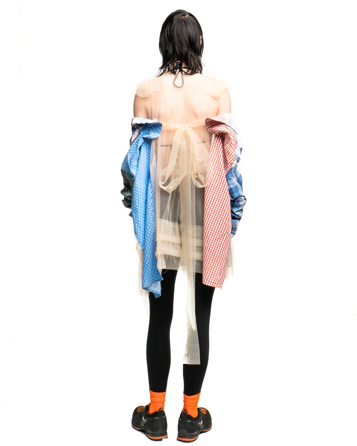 Tulle Shirt with Ties