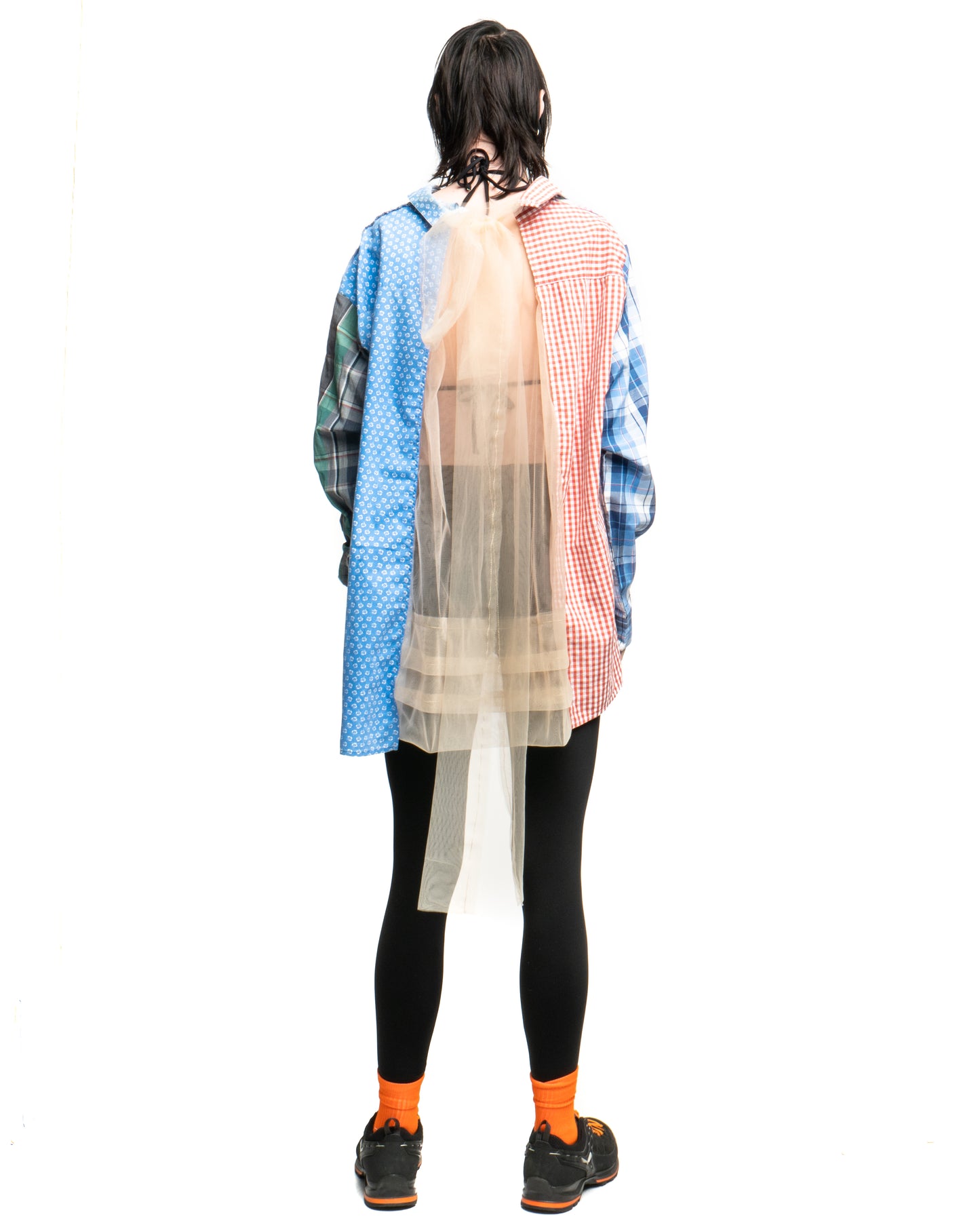Tulle Shirt with Ties