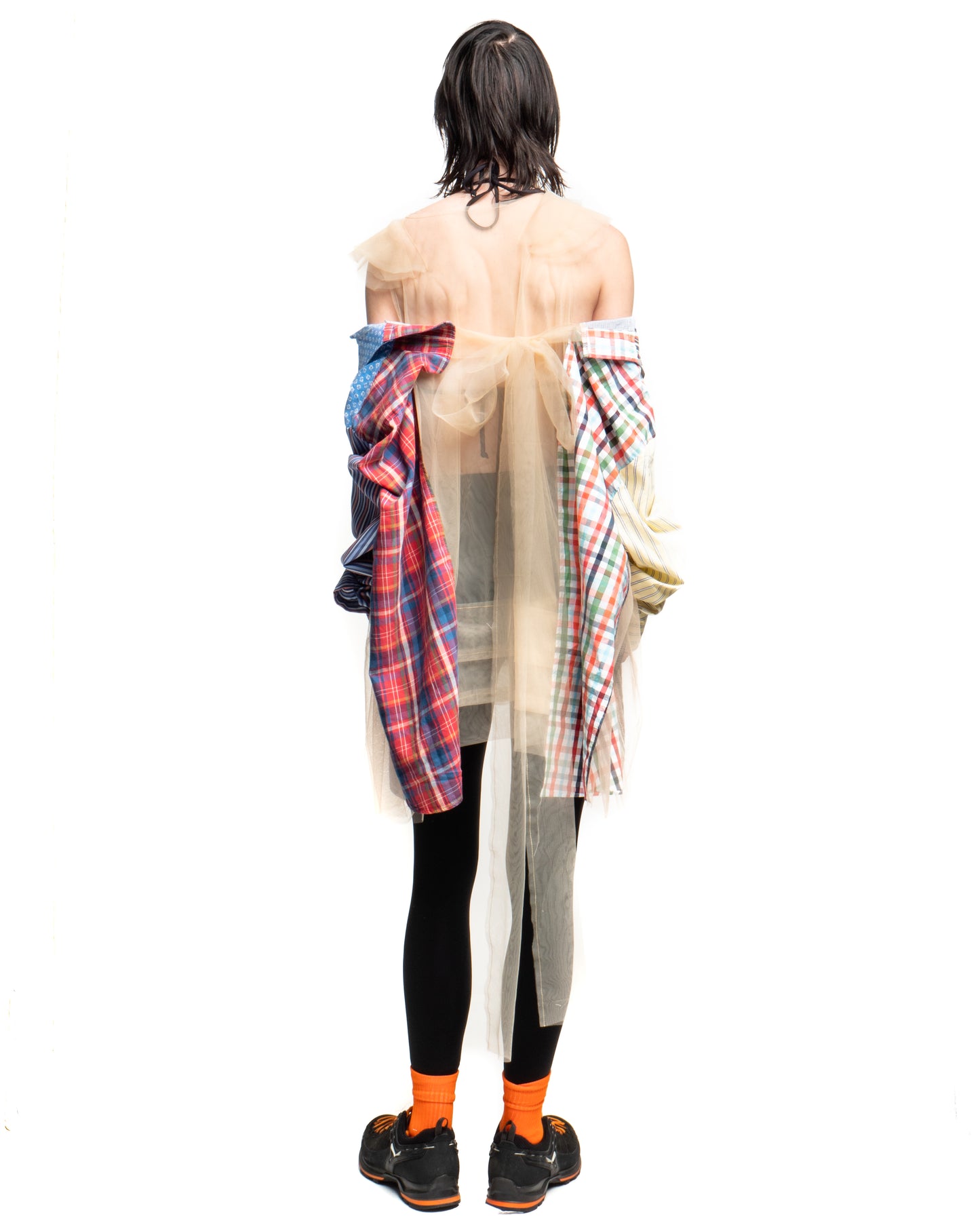 Tulle Shirt with Ties