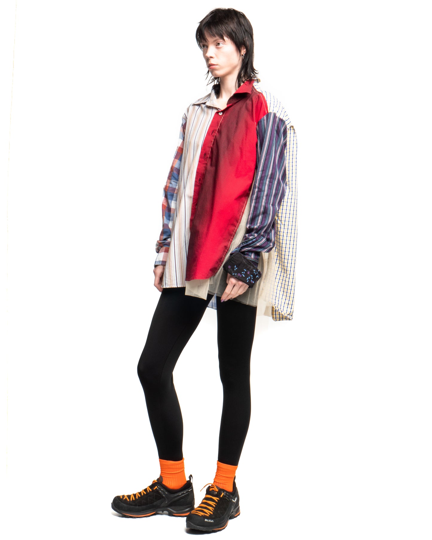 Tulle Shirt with Ties