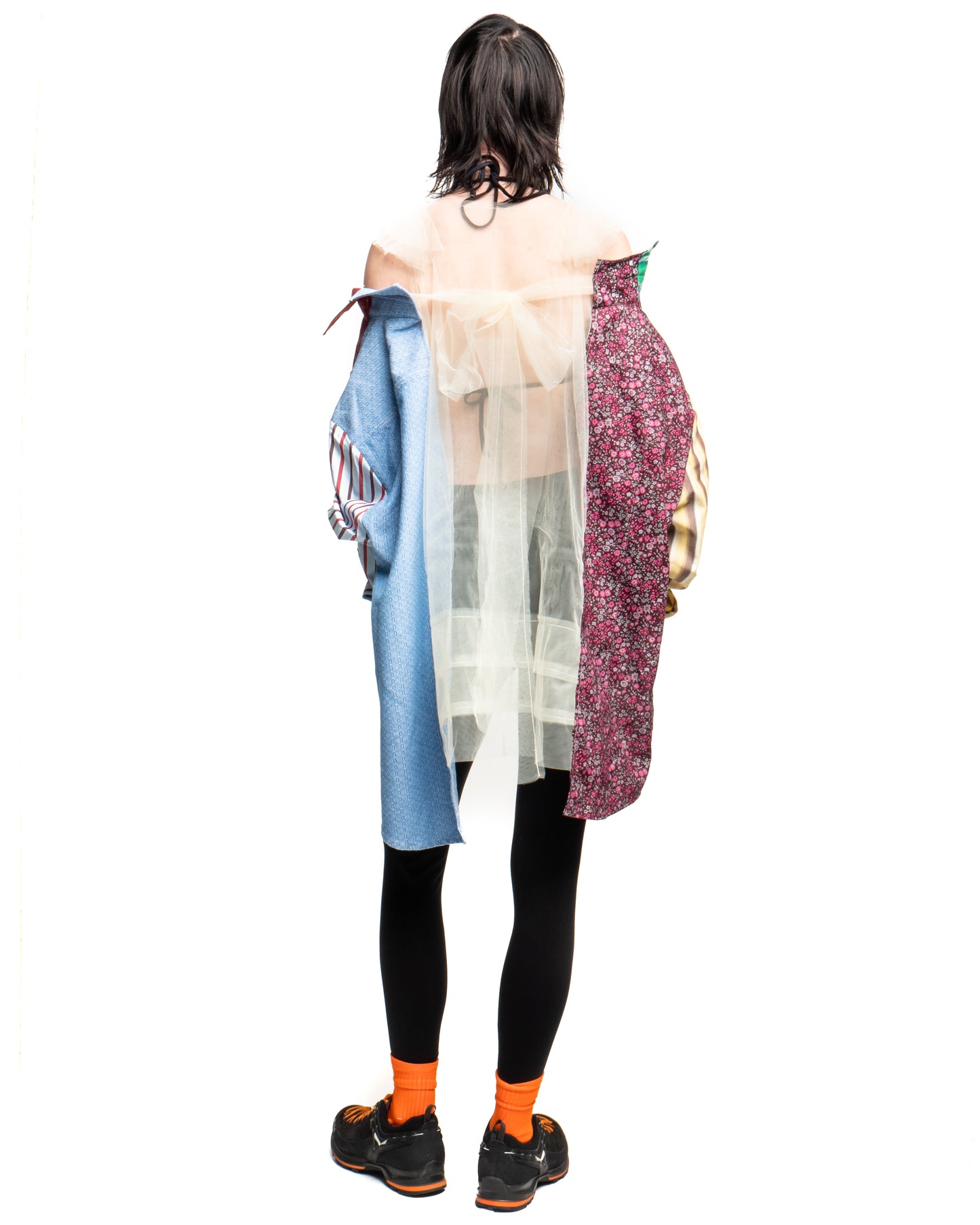 Tulle Shirt with Ties