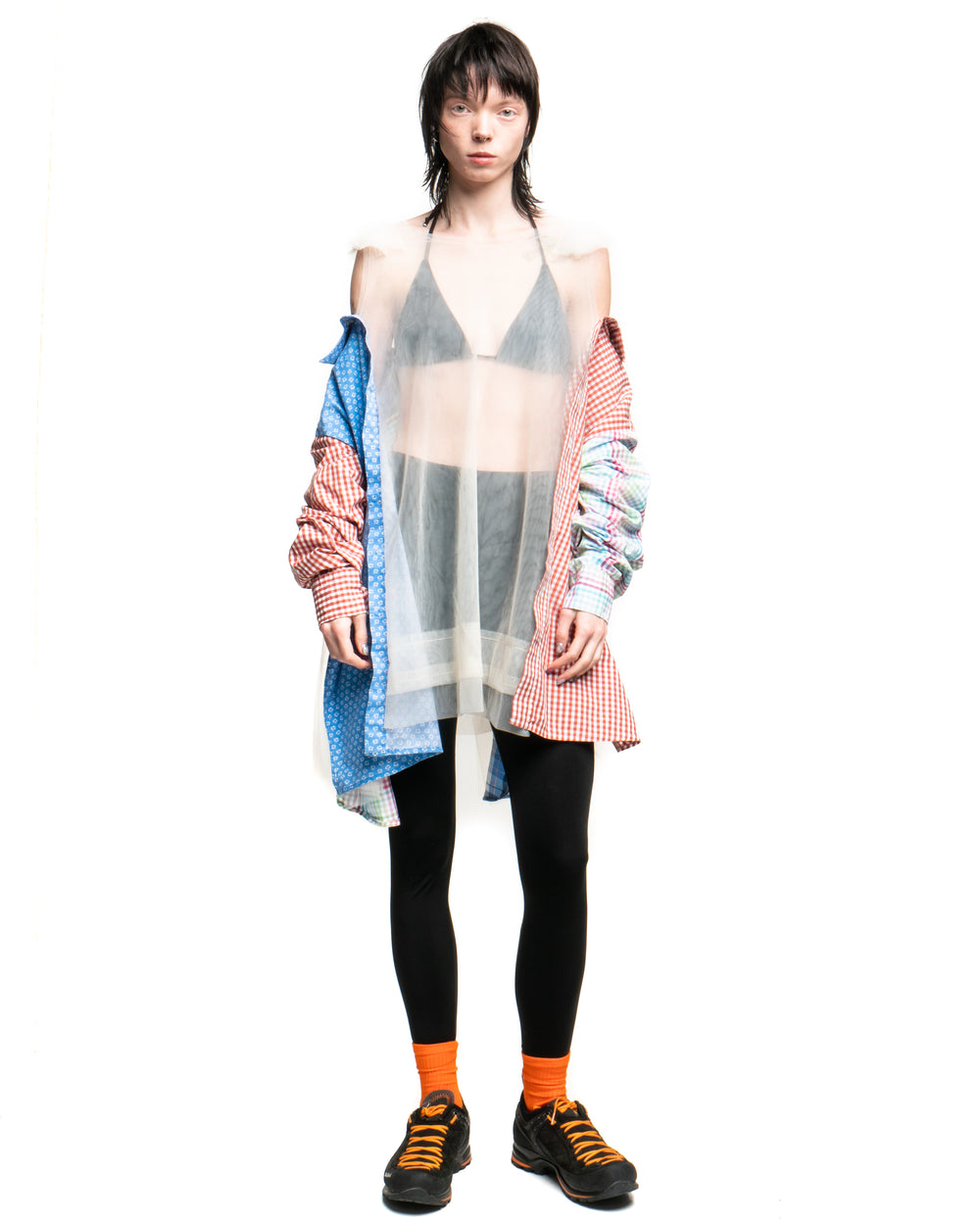 Tulle Shirt with Ties