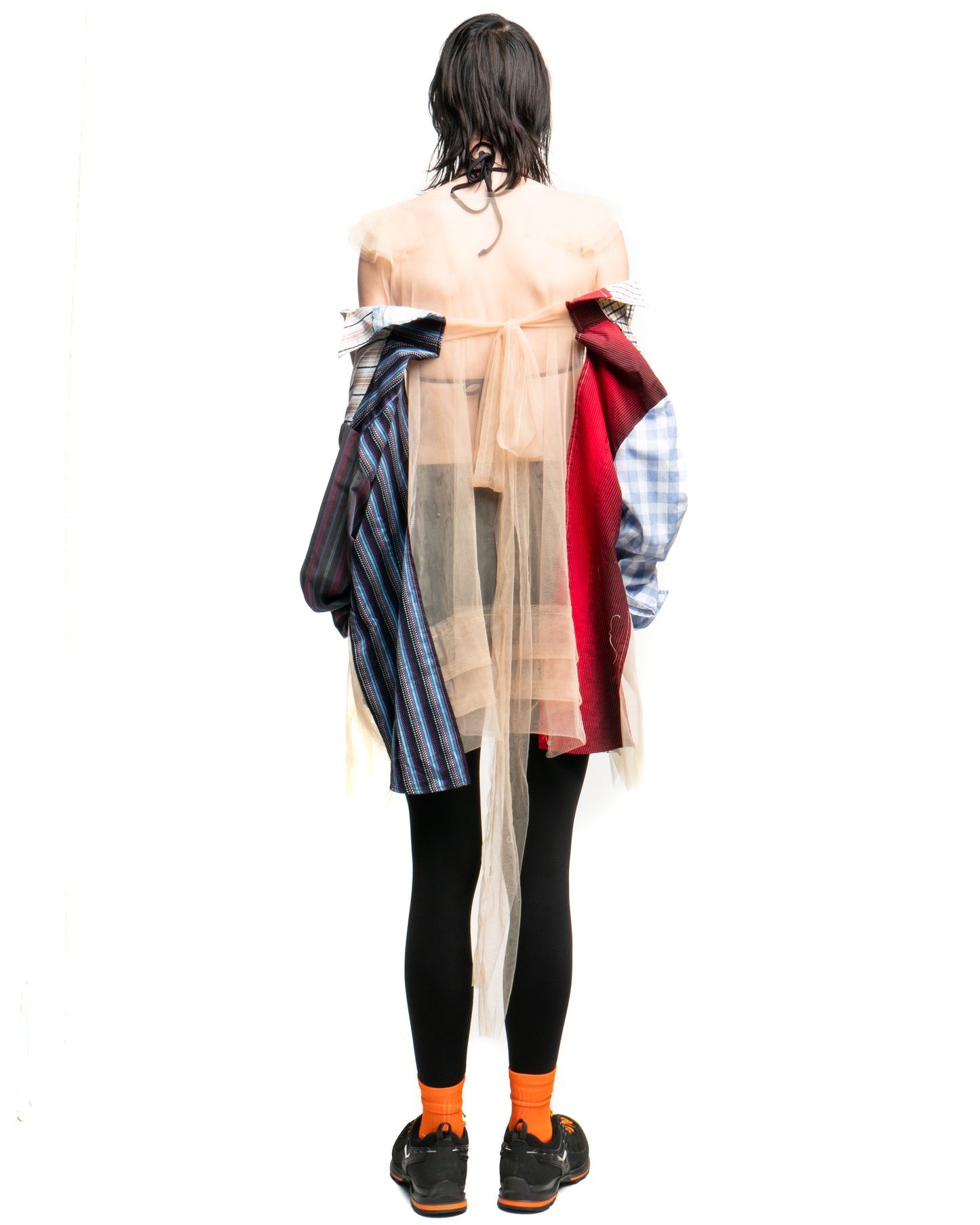 Tulle Shirt with Ties