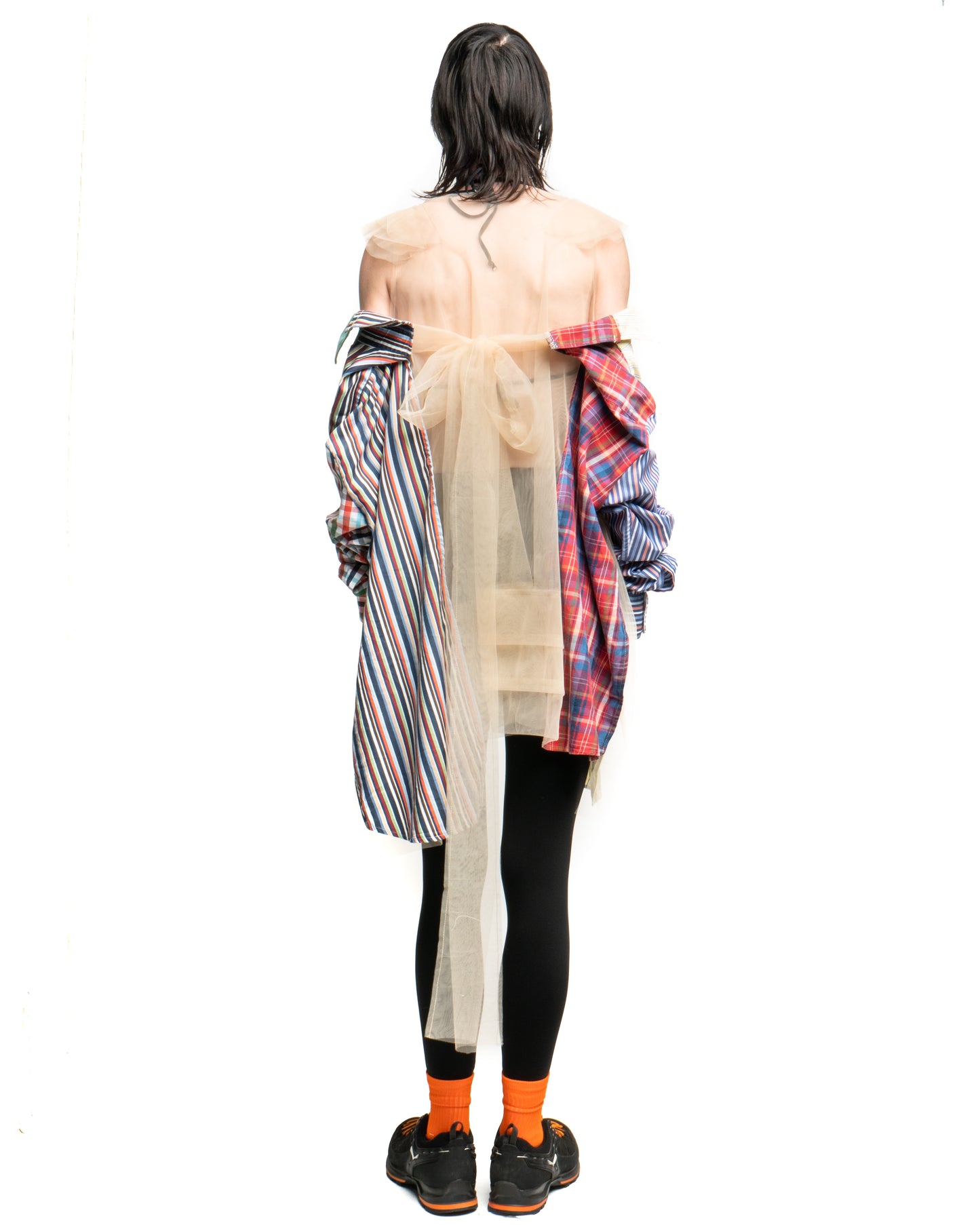 Tulle Shirt with Ties