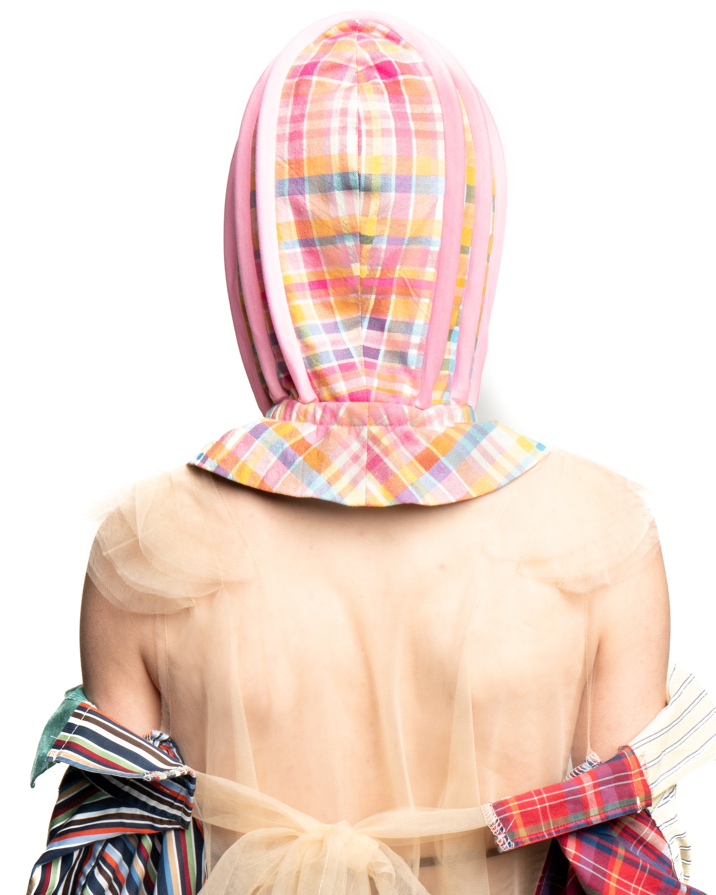 Upcycled bonnet-style hood