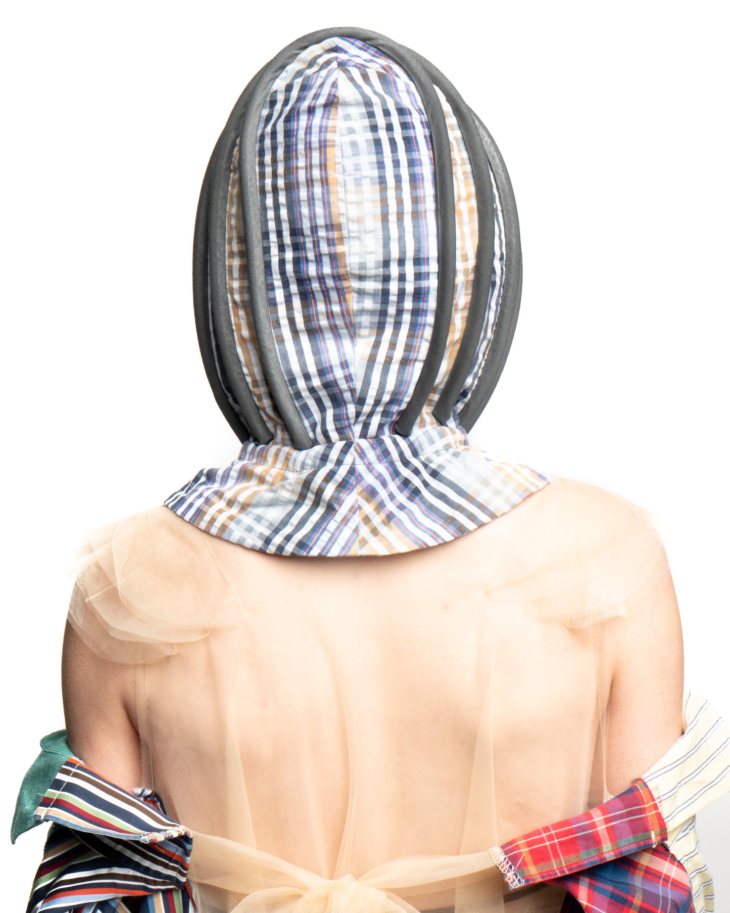 Upcycled bonnet-style hood