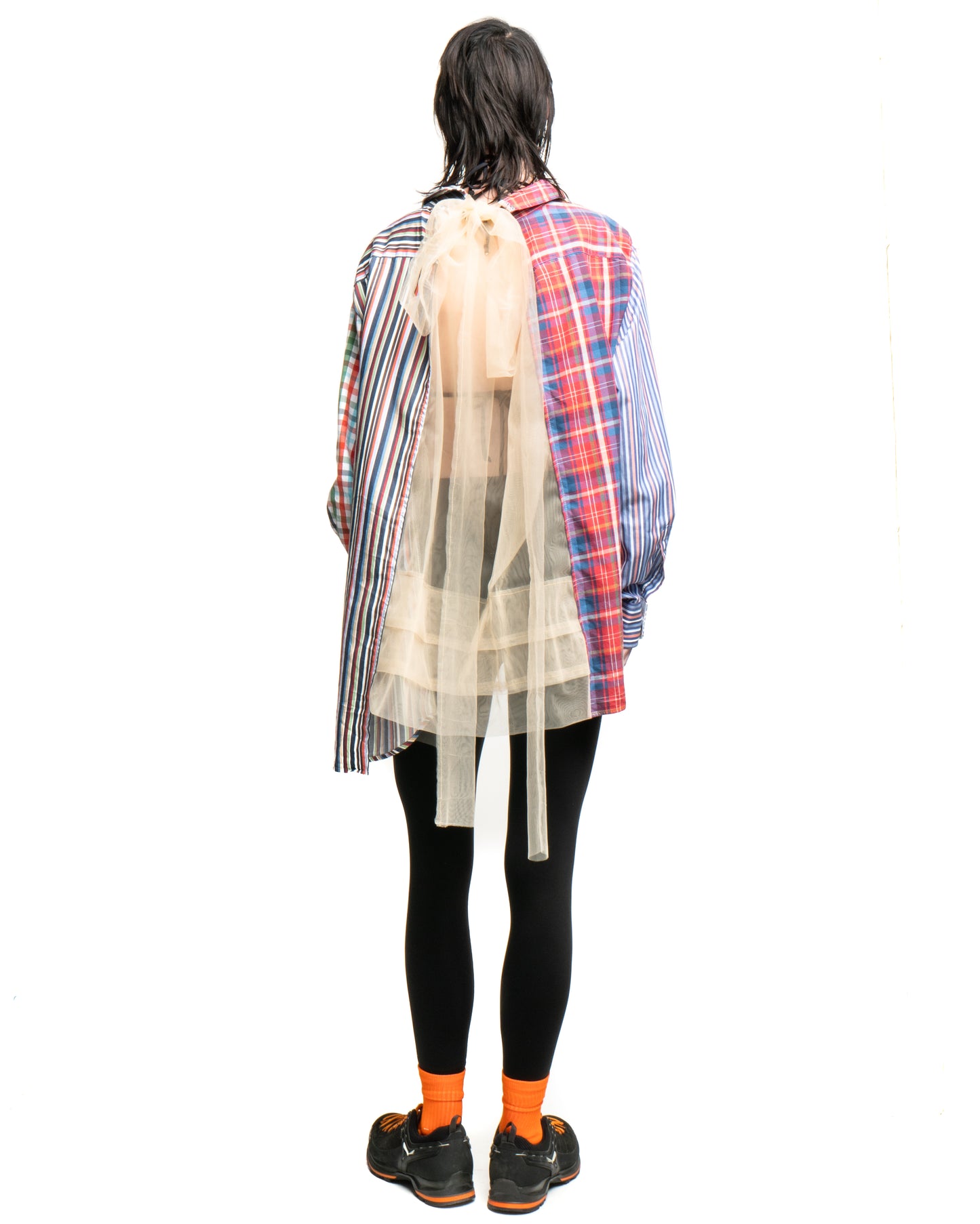 Tulle Shirt with Ties